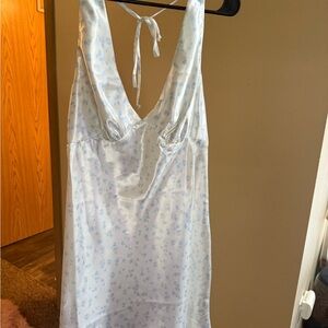 No Boundaries Light Blue Floral Chemise